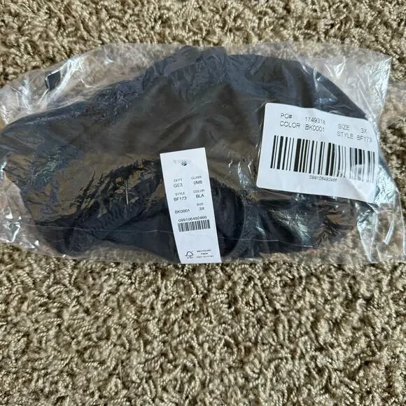 J. Crew O-Ring Curved Waist Black Plus Cheeky String Bikini Bottom Size 3X - Picture 6 of 6